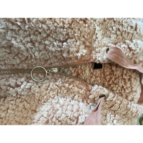 Love Tree Womens Large Sherpa Fleece Hoodie Jacket Pink - Picture 7 of 11